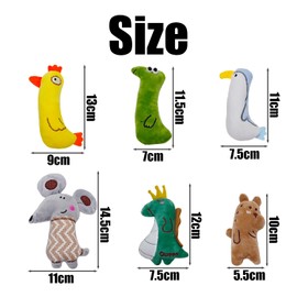 TVSVKWE 6 Pieces Of Pet Plush Toys Containing Catnip, Cute Cartoon Animals, Soft And Comfortable, Indoor Pet Interactive Toys.