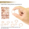 225 Pieces Copper Metric Flat Washers, Sealing Washers, Kindroufly 10