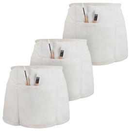 Conda 3 Pack Waist Apron, Short Apron With Pockets, Chef Apron for Women Men, Waitress Apron for Home Restaurant Bar, Cooking Cleaning Gardening Painting