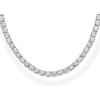14K Gold Plated 3mm Simulated Diamond Tennis Necklace for Women