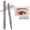 Light Brown Dual-Ended Eyebrow Pencil - Waterproof, Smudge-Proof Brow Liner