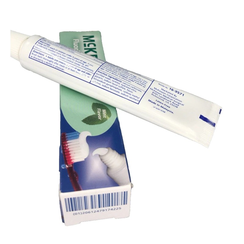 McKesson FLUORIDE Toothpaste Mint Flavor - 1.5 oz/ 43g *Check