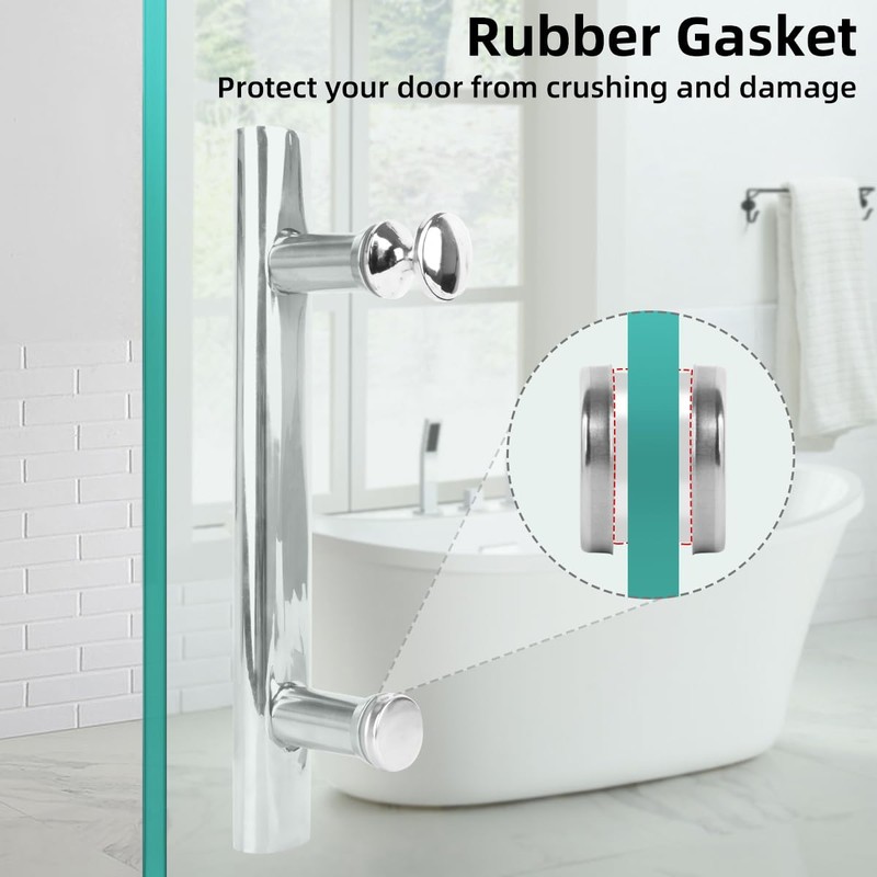 Suimlmta Shower Door Handle 145mm Hole to Hole Stainless Steel