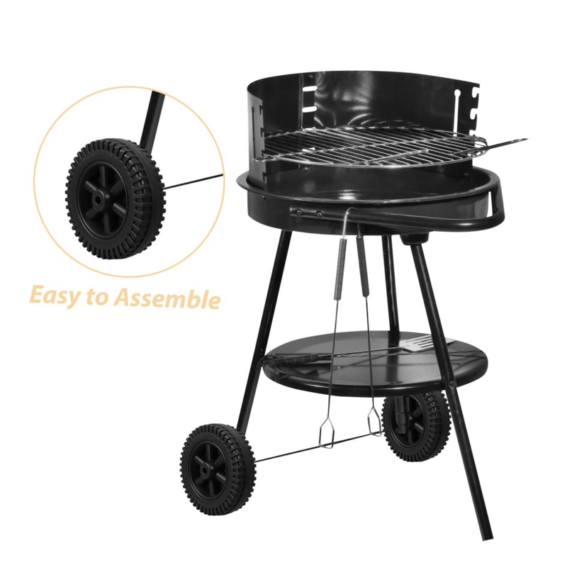 Sosoport 2pcs Bbq Wheels for Grill Cart Bbq Grill Wheels