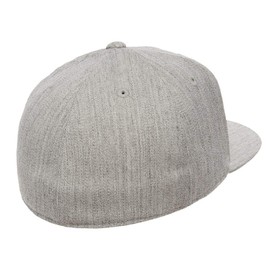 Premium 210 Flexible Fit Fitted Flatbill Hat with No Sweat Hat Liner (XXL (7 5/8” - 8"), Heather Grey)