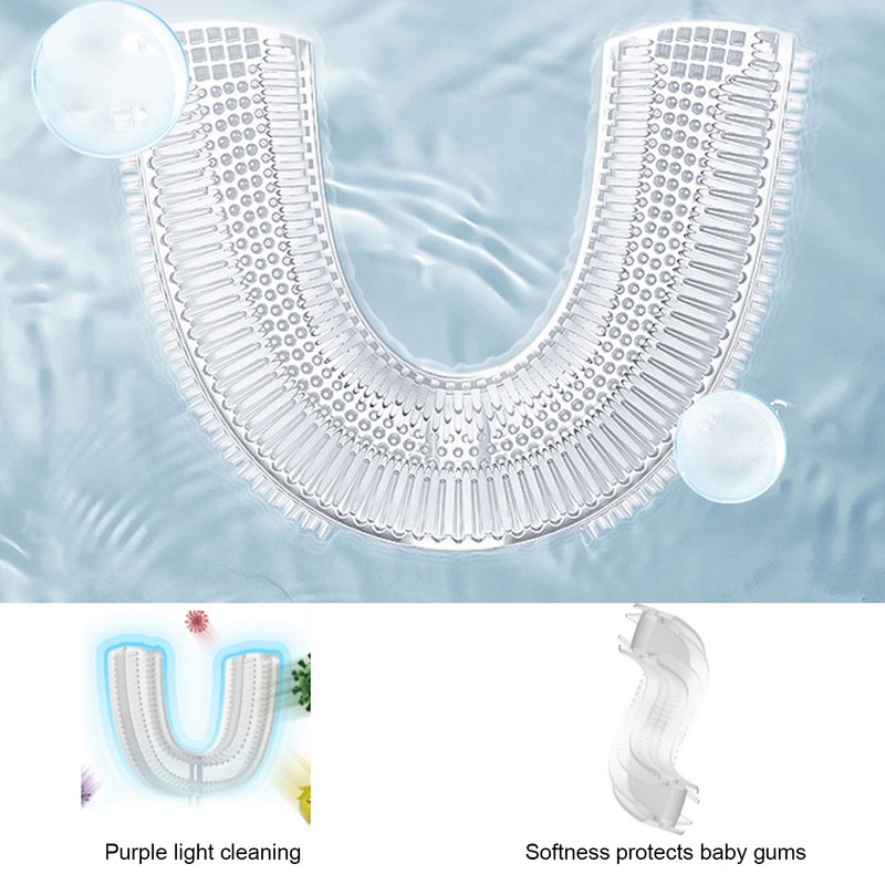 U Shaped Automatic Toothbrush Electric IPX7 Waterproof Children Kids Toothbrush7-12