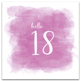 18th Birthday Card, 18th Birthday Greeting Card For Her, Happy 18th Birthday Card Girl, 18th Birthday Cards, Age 18 Card Female, Milestone Age 18 Card, Multi, One Size, ZQWF10082