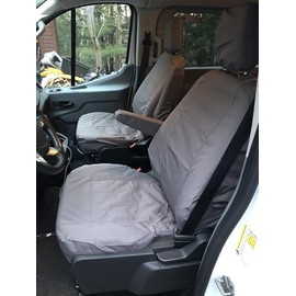 Durafit Seat Covers, F502-C8 Compatible with 2014-2021 Ford Transit Front Bucket Seat Covers. Gray Waterproof Endura, Industrial Strength Protection. Clean on Seats.