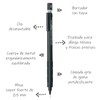 Lapicero Profesional Graphgear de Pentel Cuerpo Negro/Plata 0.5 mm-PG1005