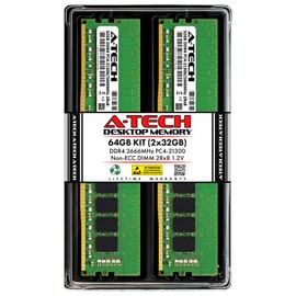 A-Tech 64GB Kit (2x32GB) RAM for MSI MPG Trident A 10th, AS 10th | DDR4 2666MHz PC4-21300 DIMM Non-ECC UDIMM Memory Upgrade