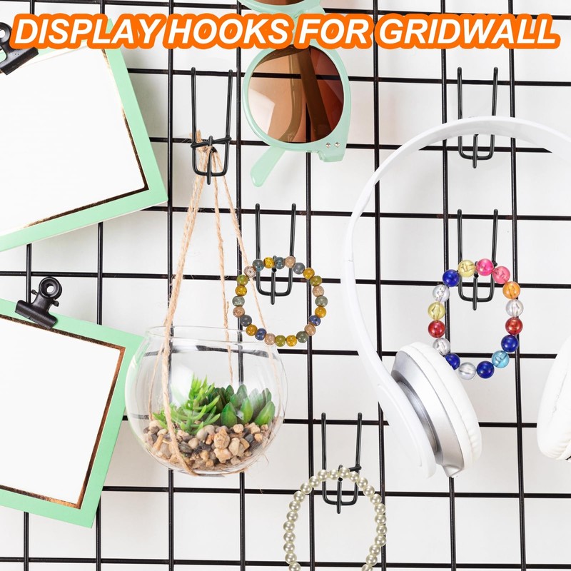 sourcing map 8 Grid Wall Hooks, 2/4/6/8 Inch Grid Wall