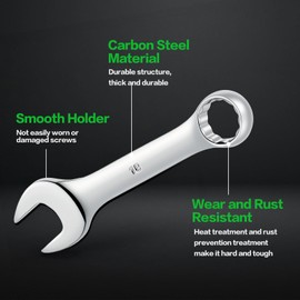 TIBOO DAY Combination Wrench Metric 19mm Mini Stubby Combination Wrench