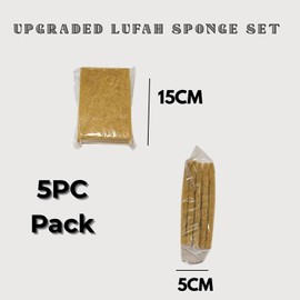 Glowvision Trade Coconut Plant‑Based Coconut Fiber Scrub Pads, Pack of 5 – Compostable, Non‑Scratch Dish Scrubbers, Odor‑Resistant, Ergonomic & Eco-Friendly Kitchen Cleaning Pads