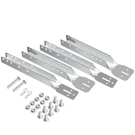 FOROIRON 2 Pack Garage Door Opener Reinforcement Bracket, Adjustable to 18", 21" or 24", Silver Steel