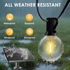 Yusist 120FT Solar String Lights Outdoor Waterproof with Remote, G40