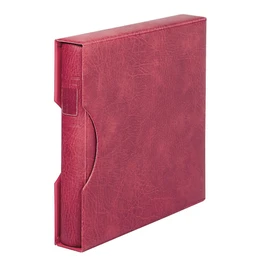 LINDNER Das Original Set: Ringbinder Regular mit Schutzkassette 814, weinrot