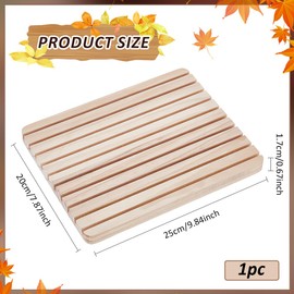 PH PandaHall 10 Slots Wooden Quilting Ruler Holder, 9.8x7.8 inch Quilting Ruler Rack Organizer Sewing Ruler Stand Template Slat with Tracks for Sewing Rings Table Cutting Home Office Desk Stan