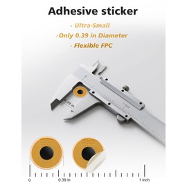 NFC Tags,10mm Programmable RFID Stickers Tag215, Round Waterproof Flexible FPC NFC Labels for Phones, Wearables, Automation (10PCS)