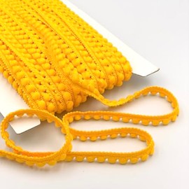 Craft Cult 12mm Pearl Pom Pom Bobble Trim Braid - 25 Metre Roll (104 - Duster)