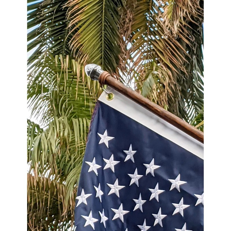 Homissor Flag Pole Topper 2 Packs Sliver Acorn End Cap