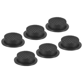 PATIKIL 0.49" LED Flashlight Switch Cap, 6 Pcs Silicone Soft Boot Cover for Push Button Switch Electric Torch Handheld Flashlights DIY Project, Black
