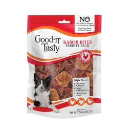 Good ‘n’ Tasty Kabob Bites, 12 oz, Treats For Dogs, Made with Real Chicken