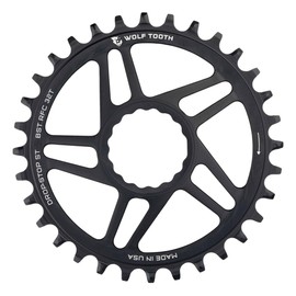 Wolf Tooth Components Drop Stop Race Face Cinch Direct Mount Chainring - Boost Black, 28T
