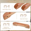 sourcing map 6Pcs Wood Drawer Pulls Handles, 96mm/3.8" Hole Spacing