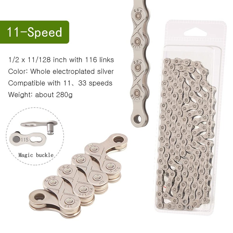 PLATT Bike Chains High Strength Bicycle Chain 1-Speed 6/7/8-Speed 9-Speed