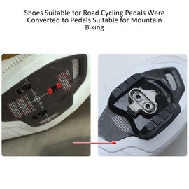 Focket Bike Cleats Bike Shoe Cleat Cover, Toe Cage Pedals Indoor Cycling Spin Bike and Road Bike Cleat Set for Clipless Pedal and Cycle Shoes, Bicycle Pedal Adapter Converter
