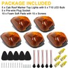 GLOFE 5X Cab Roof Marker Lights LED Amber Top Clearance