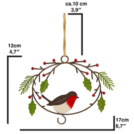 Blümelhuber Bird Feeding Station - Christmas Decoration for Windows - Garden Decoration Christmas - Small Fat Ball Holder