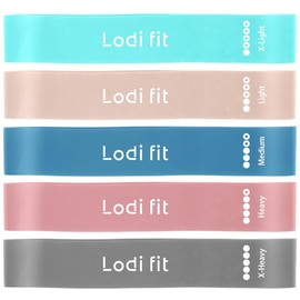 Lodi Fit Training Tube Exercise Bands, Set of 5, Muscle Training Tube, Rubber Tube, Stretch, Home Yoga, Muscle Training, Fitness, Stretch, Matte Color