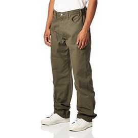Dickies Mens Relaxed Fit Sanded Duck Carpenter Jeans, Moss Green, 34W x 32L US