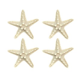 UUYYEO 4 Pcs Sea Star Hair Clips Sea Shell Hair Clips Star Fish Hair Pins Hairpins Starshell Hair Pieces Beach Hair Barrettes Mermaid Costume Accessories White