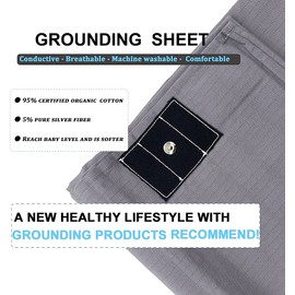 NIULAFR 35"x 90"Grounding Sheet with Nature Cotton Silver Fiber - with Grounding Cord, Grounding Keep Good Sleep, Natural Health