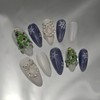 [M;H #] White Christmas handmade nail tips - Required to