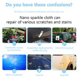 MANN-FILTER Nano Sparkle Cloth Car Scratch Remover, 3PCS Upgraded Nanosparkle Cloth for Car Scratches, Easy to Repair Light Scratched Remover and Water Spots for Vehicles,Gray