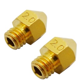 MK10 M7 Extruder Nozzle 0.2mm and 4pcs. 2 nozzles, and 2 Tubes - for Wanhao FlashForge Creator Pro 2 QIDI Technology, etc 3D Printer Repair Parts Replacement…