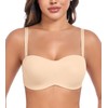 DotVol Seamless Bandeau Unlined Underwire for Large Bust Women's Minimizer