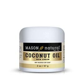 MASON NATURAL Coconut Oil Skin Cream - Premium Skin Conditioning Formula, Nourishing Body Moisturizer, Paraben Free, 2 OZ