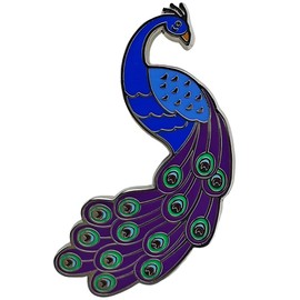 Ficsowy Peacock Enamel Pin, Bird Pin, Peacock Gift, Peacock Brooch, Animal Pin,for Backpacks Hat Jackets Badge Pin