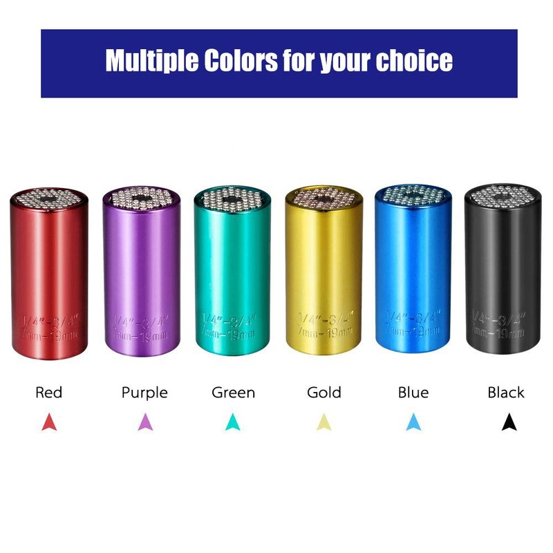 Universal Socket Tools Multi-function Wrench with 3/8" Drill Adapter Set