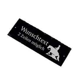 Western Riding Slate Sign with Desired Text Door Sign Name Plate Stable Board Western Horse 22 x 8 cm
