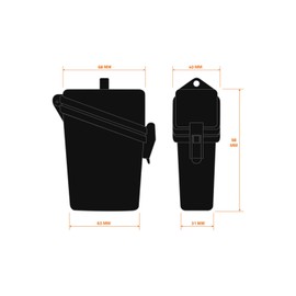 WITZ Strandsafe Large Waterproof Bath Safe Black [Pack of 1] Beach Box Swimming Safe with Carabiner Hook and Nylon Cord for Hanging, black, Functional-outdoor