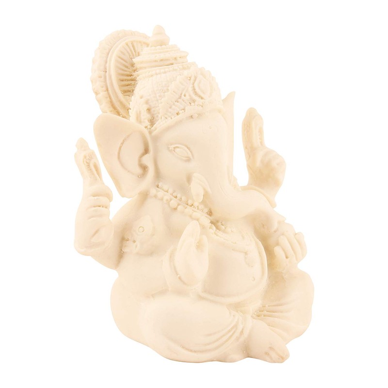 Lavanaya Silver White Marble Look Ganesha Idol Showpiece for Home