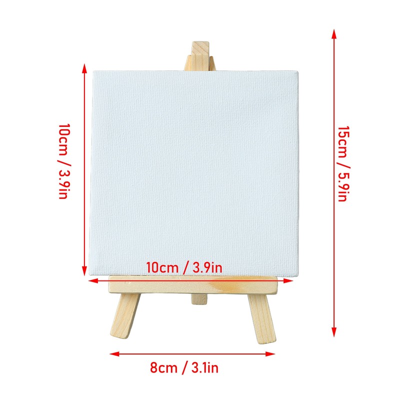 10Pcs Mini Easel Stand 5.9in High 3.1in Wide Adjustable Slope