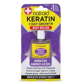 NAIL-AID Keratin 3 Day Growth, Clear, 0.55 Fluid Ounce