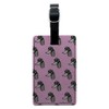 Pretty Poodles Dogs Pattern Rectangle Leather Luggage Card Carry-On ID