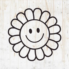 Smile Decals Peel and Stick - Wall Vinyl Decals Stickers - Cute Positive Vibes Happy Emoji Silhouette - Car Window Truck Laptop Tumbler - Cafe Bar Store Girls Boys Kids Bedroom Room Decor DWSV18334